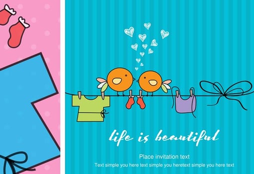 Baby Card Shower vector