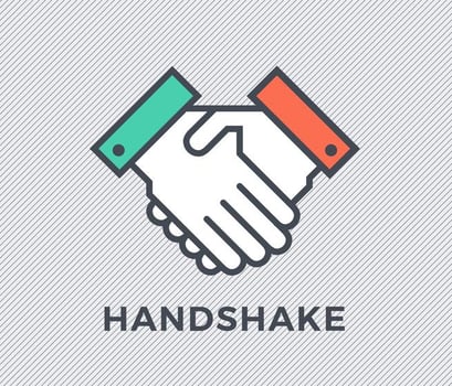 Flat Handshake Vector Icon