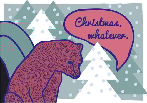 Free Hand Drawn Brown Bear Illustration vector