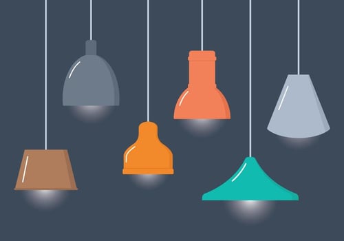 Interior Hanging Lamps vector
