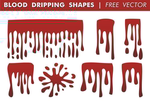 Blood Dripping Shapes Vector