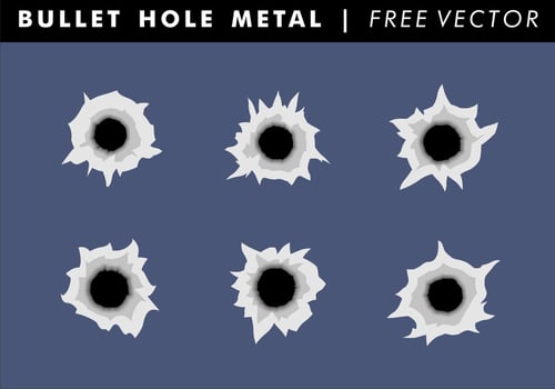 Bullet Hole Metal Free Vector