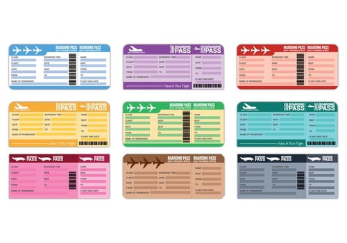 Airline Ticket Vector