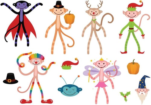 Free Holiday Monkey Vectors