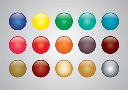 Glossy colored sphere vectors