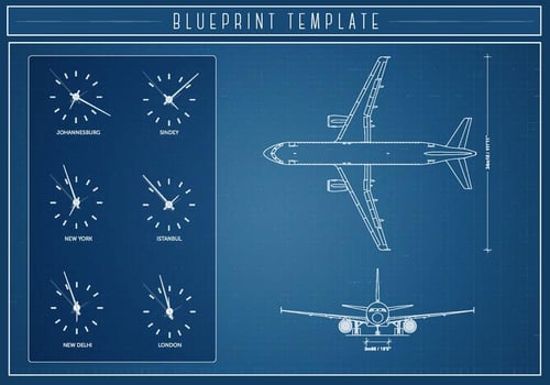 Airlplane Blueprint Vector