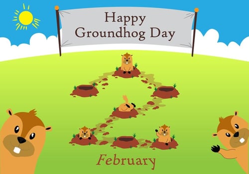 Groundhog Day!! vector
