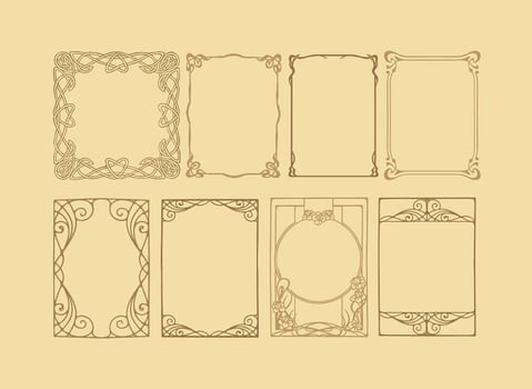 Art Nouveau Frame Vectors