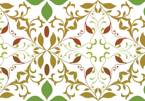 Floral garden repeat pattern vector