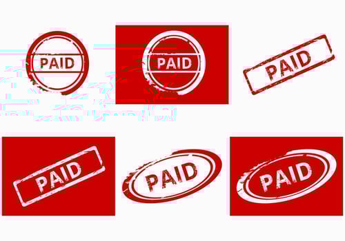 Paid stamp vector