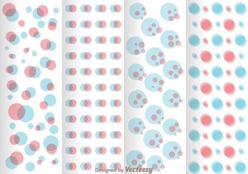 Blue And Pink Polka Dot Pattern vector