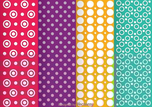 Circle Line Dot Pattern vector