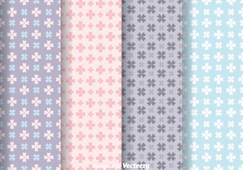 Love Flower Girly Pattern Vectors