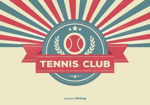 Retro Style Tennis Club Illustration vector