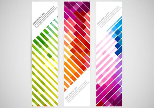 Colorful vertical banner vectors