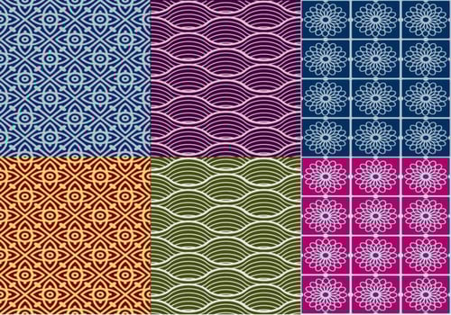 Textured Thai Pattern Vectors