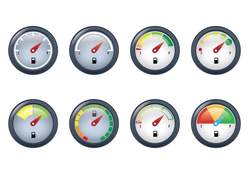 Realistic Fuel Gauge vector