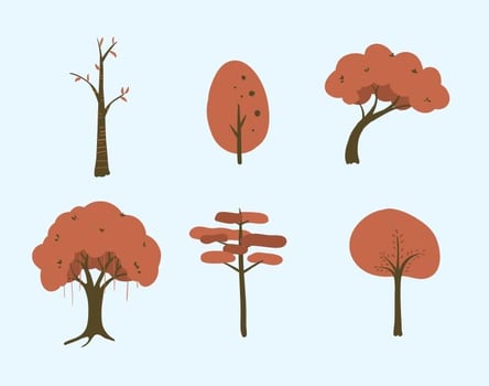 Trees Illustration Set vector