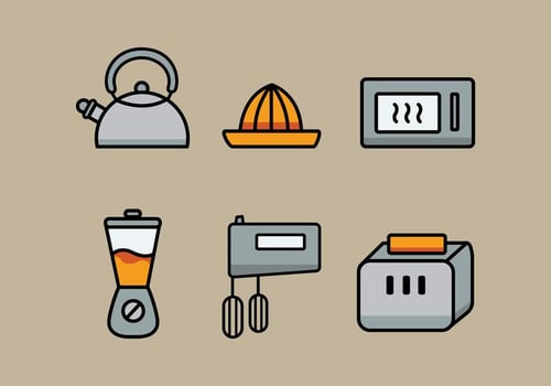 Vector Kitchen Utensils Illustration Set