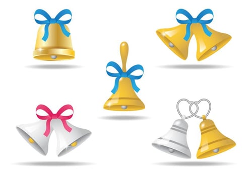 Realistic Wedding Bells vector