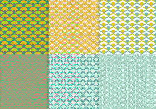 Fish Scale Pattern Vectors