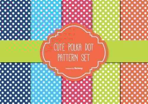 Polka Dot Pattern Set vector
