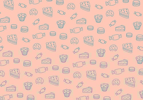 Sweets pattern background vector