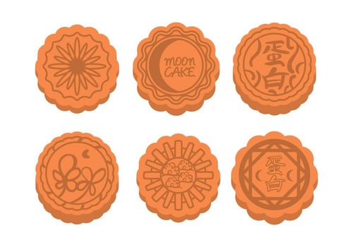 Moon Cake Vector