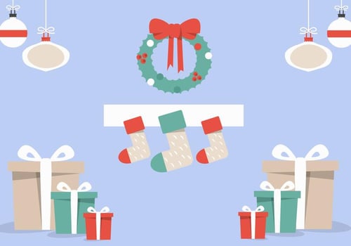 Free Christmas Fireplace Vector