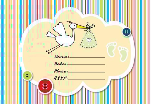 Baby Shower Invitation vector