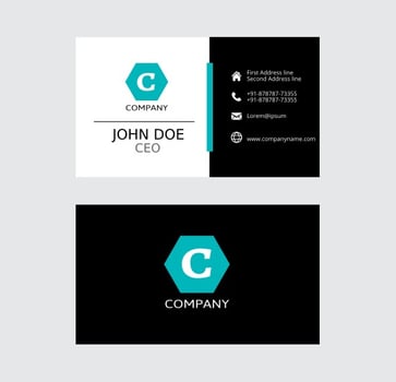 Hexagon Creative Business Card vector