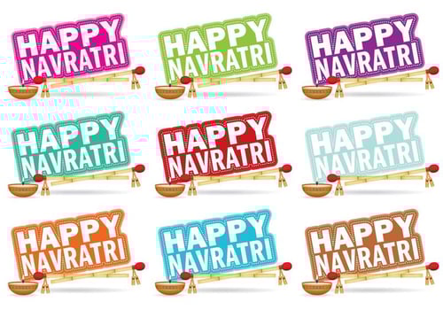 Navratri Titles vector