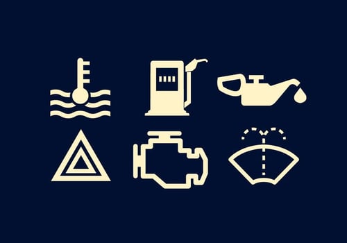 Vector Set of Car's Dashboard Signs
