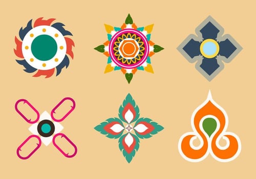 Thai Patterns in Vector