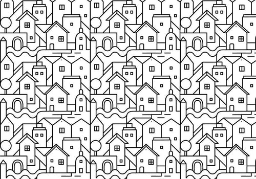 Abstract city pattern background vector