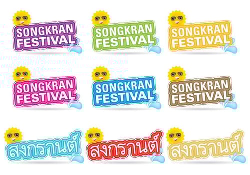 Songkran Titles vector