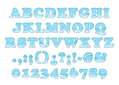 Bold Water Font vector