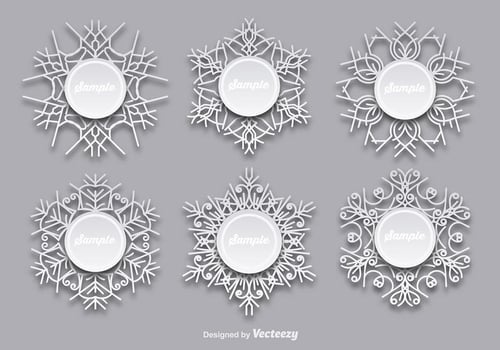 Snowflakes templates vector