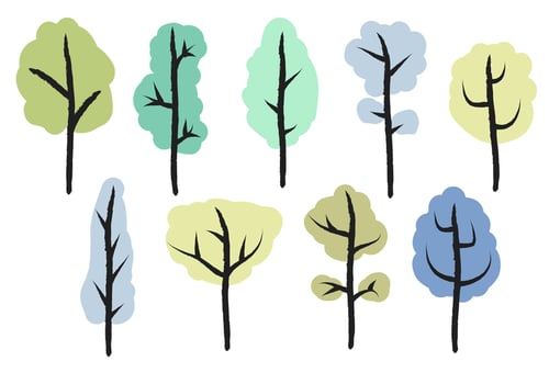 Free Trees Vector