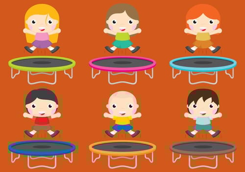 Trampolines vector