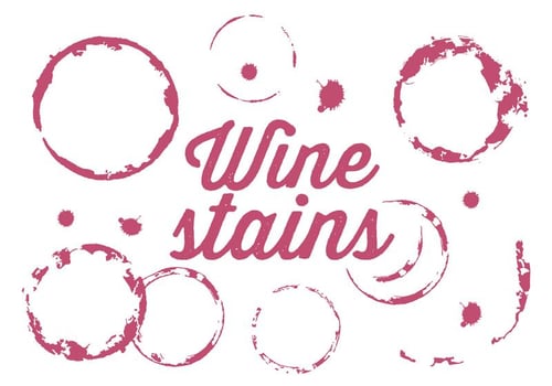 Vector Set of Wine Stains
