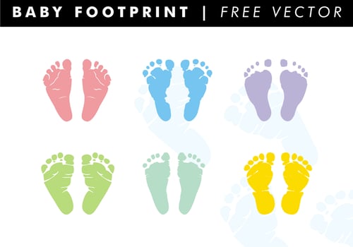 Baby Footprints Vector