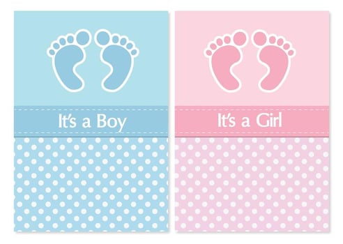 Cute Baby Shower Card Set vector