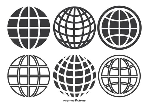 Globe Grid Set vector