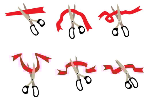 Ribbons Cutting Vector