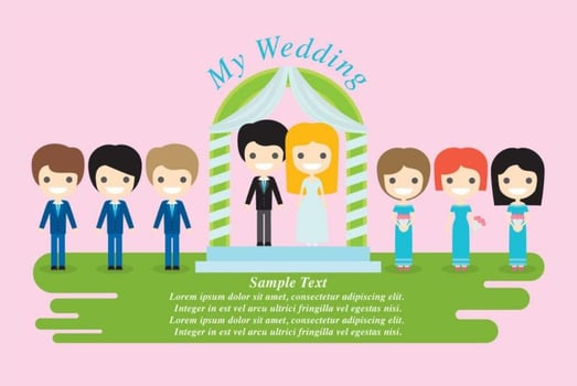 Wedding Characters vector