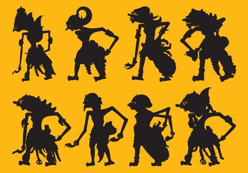 Wayang Silhouettes vector