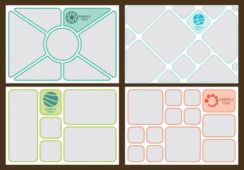 Business Photo Collages vector