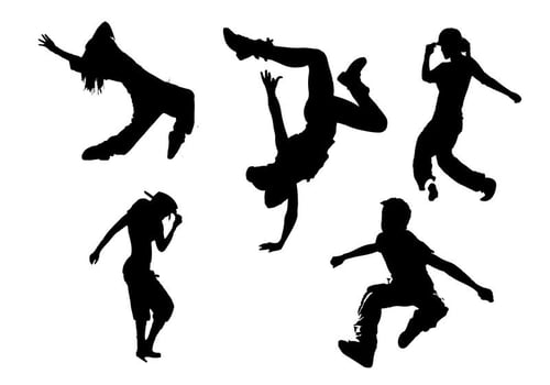 Hip Hop Silhouette Vectors