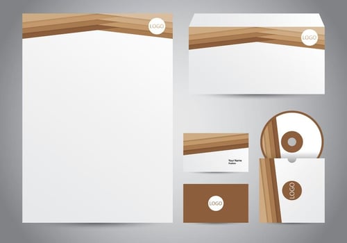 Folded Brown Letter Head vector